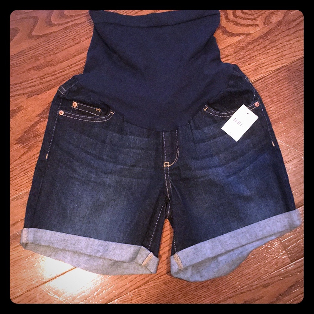 Indigo Blue, Maternity Jean Shorts